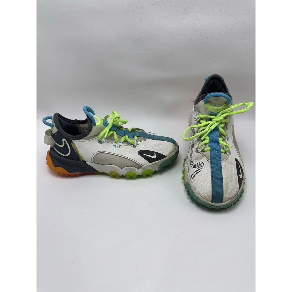 Nike Future Field Cleats Boy's Size 2Y Hyper Yellow Sail Sonic Gray DJ6949-101